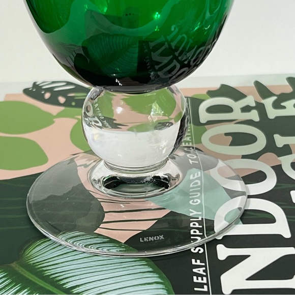 2 Lenox Holiday Gems Emerald Green All Purpose Wine Glass 8879547 Goblet Gift - Picture 7 of 13